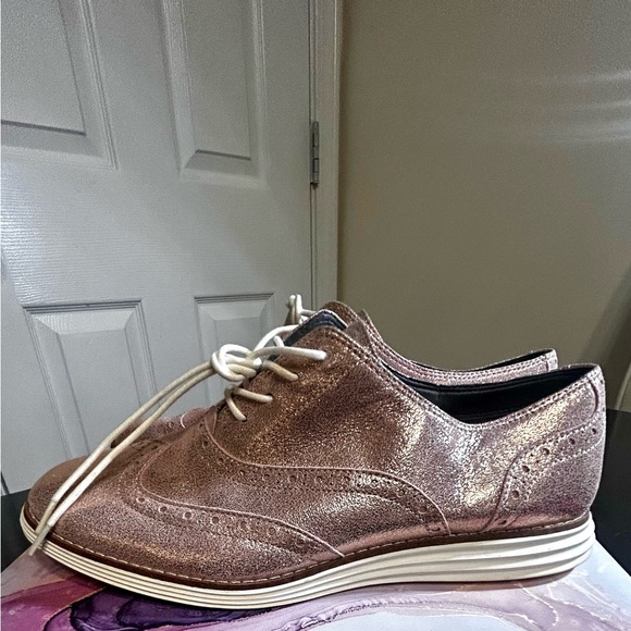 Cole Haan Shoes - *SOLD*Cole Haan Rose Gold Original Grands Sneakers EC!